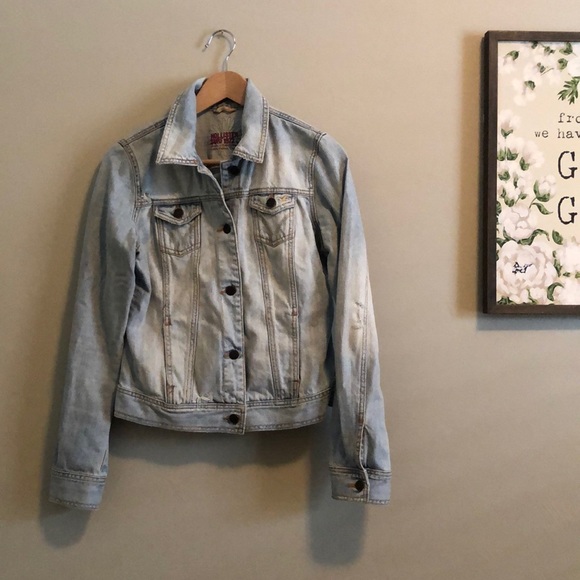 Hollister Jackets & Blazers - Hollister Distressed Jean Jacket